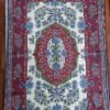 Imperial Hand Knotted traditonal silk rug-Kashmir silk rug/tapestry/abstract design rug/silk rug/neutral rugs-handmade wall art - Image 2