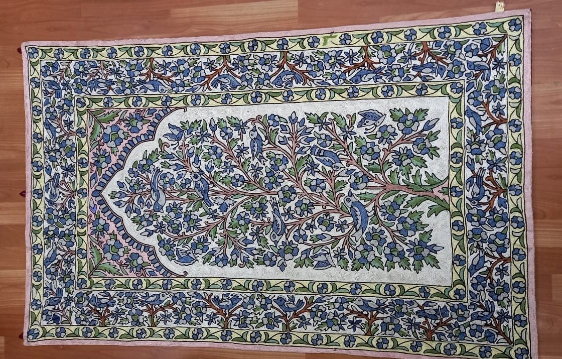 Imperial Knots traditonal Tree of life rugKashmir silk rug/tapestry