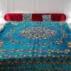 Buy luxury velvet crewel king size duvet cover-bed cover-quilt cover-handmade velvet crewel-bedspreads quilt-velvet king size bedcover - Image 3