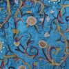 One Pair of Luxury Turquoise Velvet crewel curtain with Lining-Kashmir Crewel-Curtain for Living Room and Bedroom