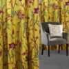 One Pair of Luxury Handmade Silk Dupioni Crewel Curtain with Lining-Kashmir Crewel Curtain-Dupioni Curtain - Image 7
