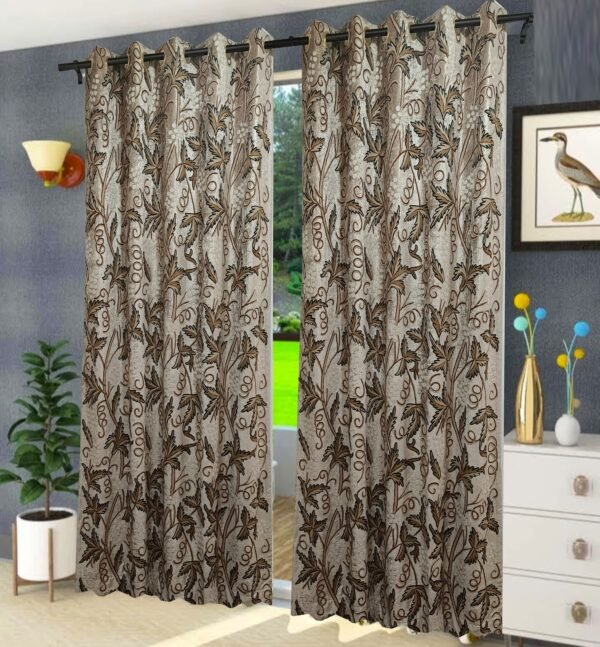 Buy One Get One Free-Luxury Handmade Velvet Crewel Curtain with Lining-Embroidery Crewel Curtain-Valance Curtains