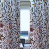 Best of Kashmir Old World Charm Crewel Handmade Crewel Embroidery Curtain With Lining-Crewel Upholstery Fabric-Luxury French Country Curtain