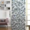 Beautiful Sapphire-Blue Kashmir Crewel Embroidery Fabric By Yard-Made To Measure Curtain Fabric-Crewel Upholstery Fabric-