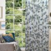 Beautiful Sapphire-Blue Kashmir Crewel Embroidery Fabric By Yard-Made To Measure Curtain Fabric-Crewel Upholstery Fabric-