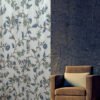 Beautiful Sapphire-Blue Kashmir Crewel Embroidery Fabric By Yard-Made To Measure Curtain Fabric-Crewel Upholstery Fabric-