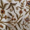 Beautiful vintage mid century crewel embroidery fabric by yard-made to measure curtain fabric-Autumn design velvet crewel upholstery fabric-