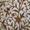 Beautiful vintage mid century crewel embroidery fabric by yard-made to measure curtain fabric-Autumn design velvet crewel upholstery fabric-