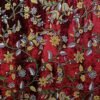 Luxury parisian blush premium red velvet crewel embroidery curtain with lining-window curtains-Kashmir crewel fabric-living room curtains-