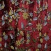 Luxury parisian blush premium red velvet crewel embroidery curtain with lining-window curtains-Kashmir crewel fabric-living room curtains-