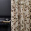 Artisanal Embellishment Silken Splendor Beautiful Hand-Embroidered Organza Crewel Curtain with Lining-Vintage Crewel Curtains