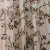 Artisanal Embellishment Silken Splendor Beautiful Hand-Embroidered Organza Crewel Curtain with Lining-Vintage Crewel Curtains
