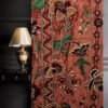 Rustic Elegance Velvet Vibes Luxury Crewel Embroidery Curtain with Lining-Vintage Kashmir Crewel-Living Room Curtains-