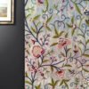 Beautiful royal rouge silk organza Kashmir crewel embroidery curtain with lining-luxury handmade crewel-vintage curtains and drapes-