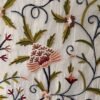 Beautiful royal rouge silk organza Kashmir crewel embroidery curtain with lining-luxury handmade crewel-vintage curtains and drapes-