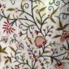 Beautiful royal rouge silk organza Kashmir crewel embroidery curtain with lining-luxury handmade crewel-vintage curtains and drapes-