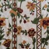 Snowflake dreams intricately embroidered velvet curtain-White velvet luxury curtains and drapes-Kashmir Handmade Crewel-