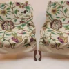Beautiful Vintage Handmade Cotton Duck Crewel Upholstery Fabric By 6 Yards-Made To Measure Curtain Fabric-Crewel Embroidery Fabric - Image 8