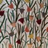 Beautiful blooming tulips handmade crewel embroidery curtain with lining-Kashmir crewel-upholstery fabric-luxury curtains for bedroom - Image 6
